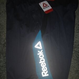 Reebok Black and Blue Athletic Shorts Size L NEW